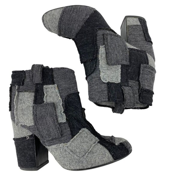 Laurence Dacade Womens Ankle Booties Black Patchwork  Pull On Sz 4.5 French 35 - Picture 5 of 8